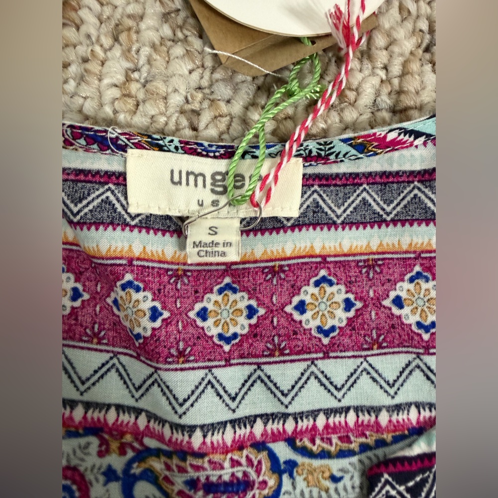Umgee Multicolor Geometric Pattern mini dress siz… - image 2